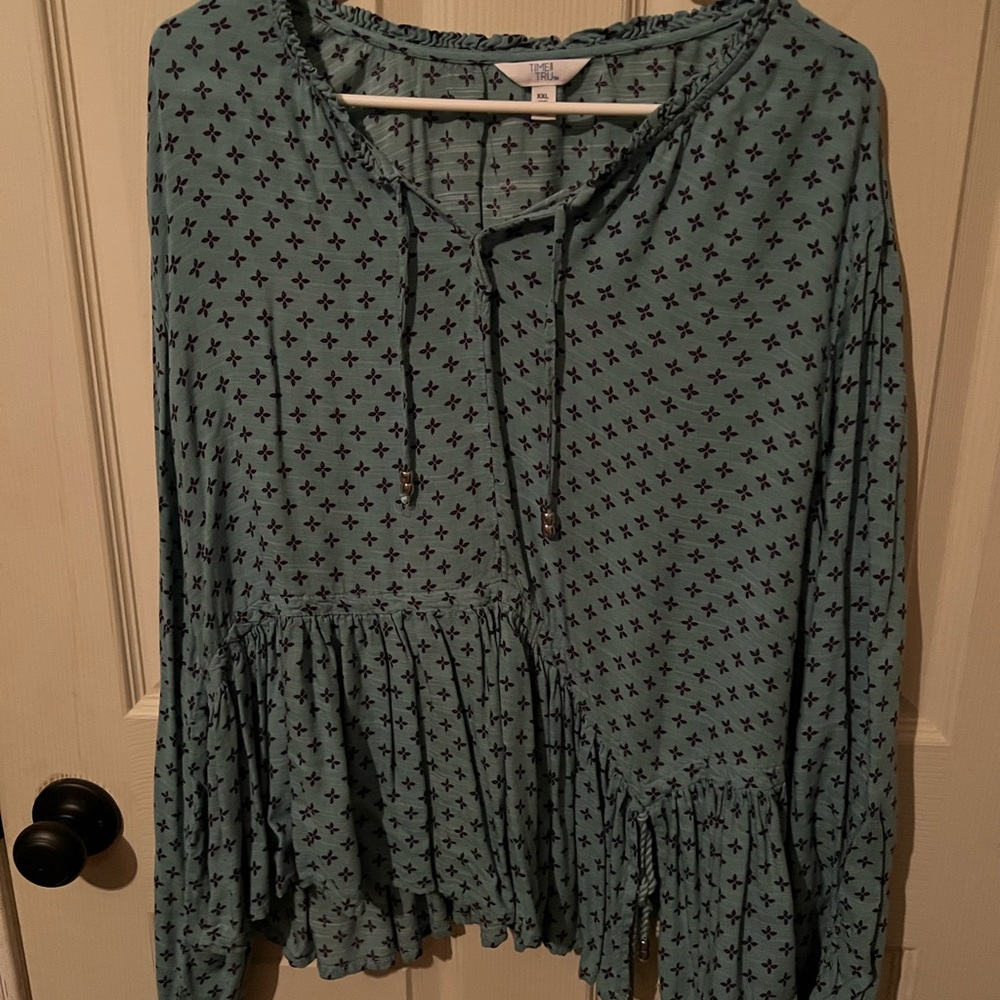 Time and Tru Blue Blouse